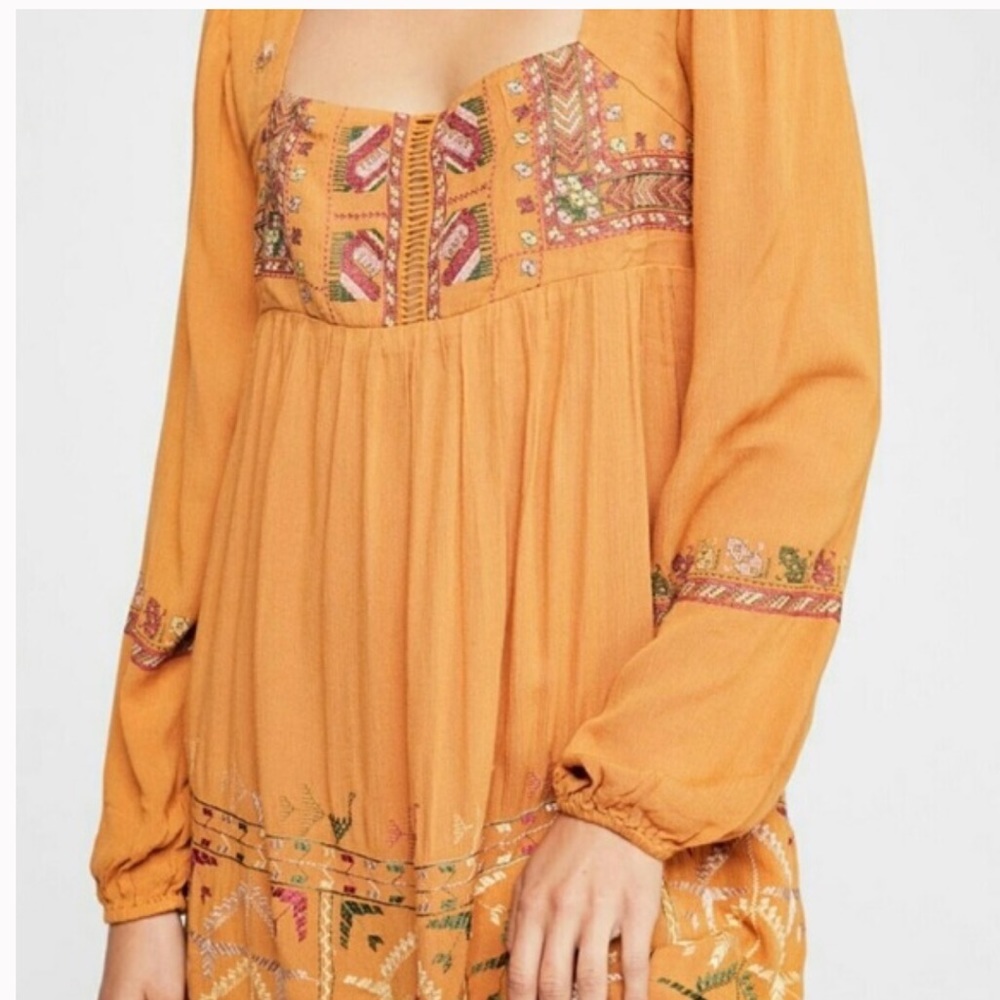 Free People Rhiannon Tie Back Mini Dress